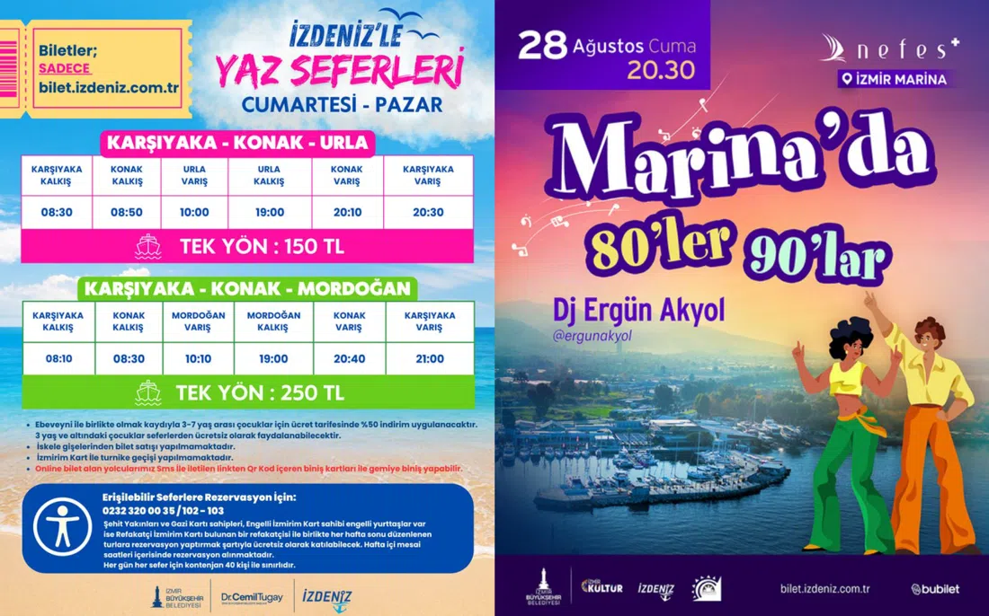 İZDENİZ ferries (Konak / Pasaport / Alsancak ↔ Karşıyaka / Bostanlı), Izmir